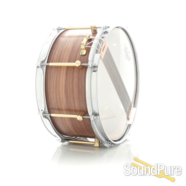 Noble & Cooley 6x12 SS Classic Walnut Snare Drum-Natural Oil — image 2