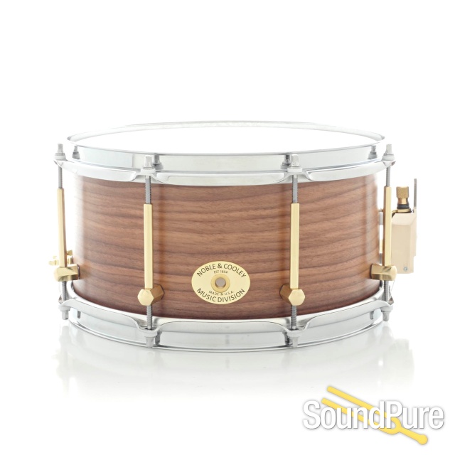 Noble & Cooley 6x12 SS Classic Walnut Snare Drum-Natural Oil — image 1