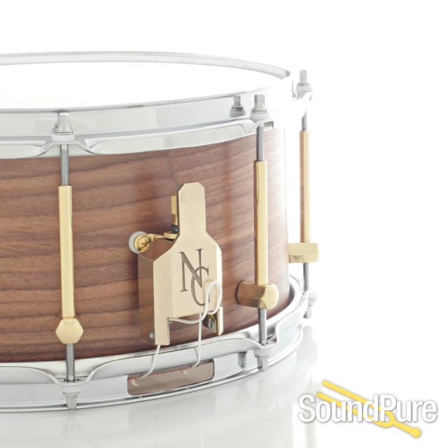 Noble & Cooley 6x12 SS Classic Walnut Snare Drum-Natural Oil — image 3