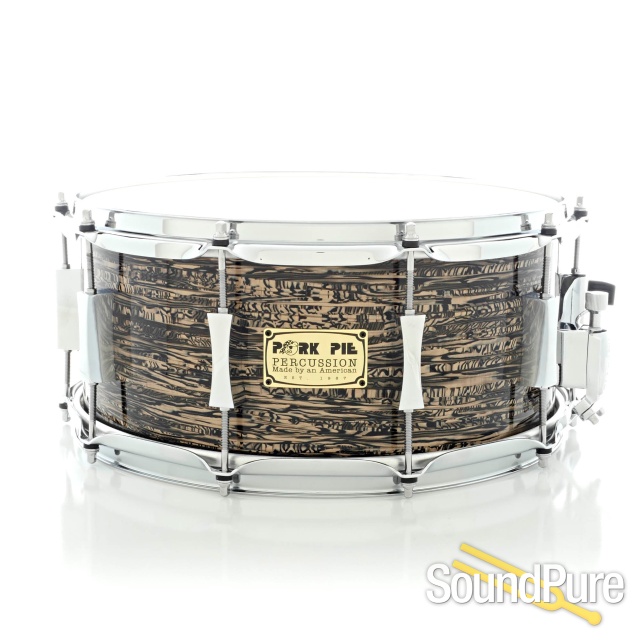 Pork Pie 6.5x14 Maple Snare Drum Tobacco Strata — image 1