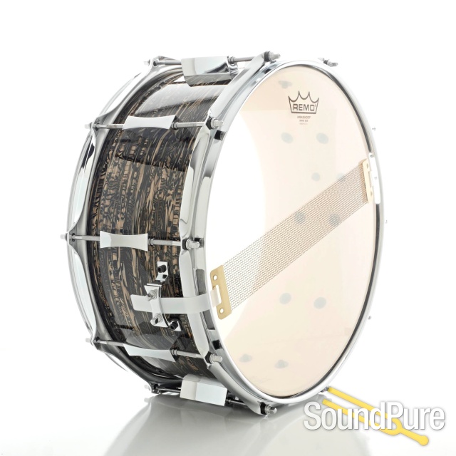 Pork Pie 6.5x14 Maple Snare Drum Tobacco Strata — image 3