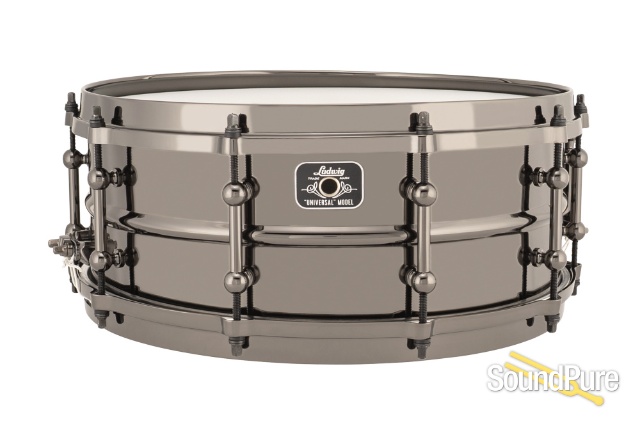 Ludwig 5.5x14 Universal Brass Snare Drum-Black Nickel — image 1