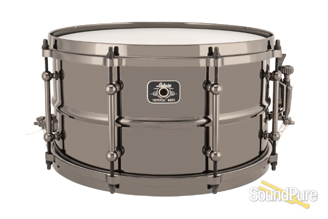 Ludwig 7x13 Universal Brass Snare Drum-Black Nickel — image 1