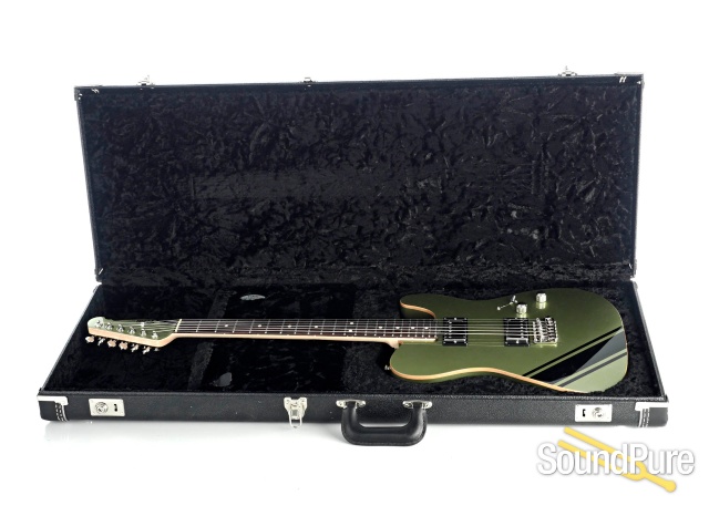 Tuttle Tuned T Star Lime Racing Stripe Electric Guitar #720 — image 4