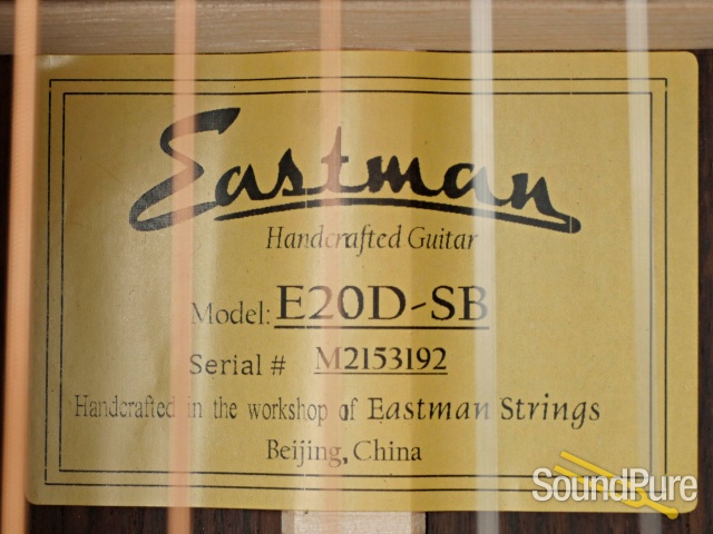 Eastman E20D-SB Adirondack/Rosewood Acoustic #M2153192 — image 2