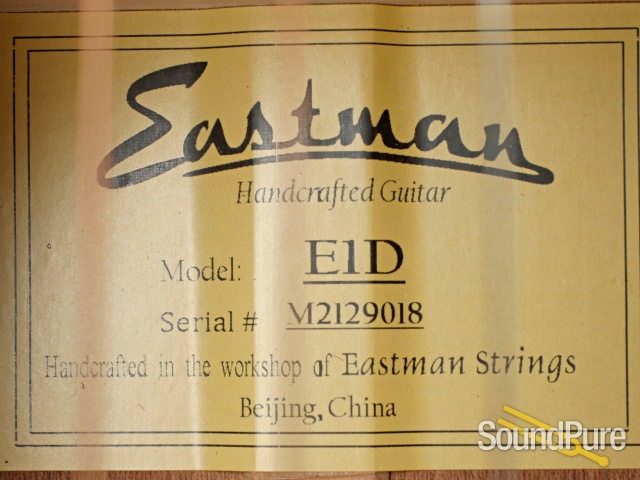 Eastman E1D Sitka/Sapele Dreadnought #M2129018 — image 2