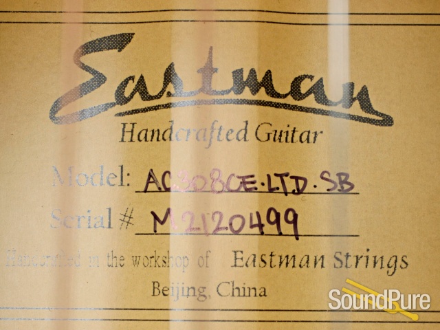 Eastman AC308CE-LTD-SB Sitka/Mahogany Acoustic #M2120499 — image 2