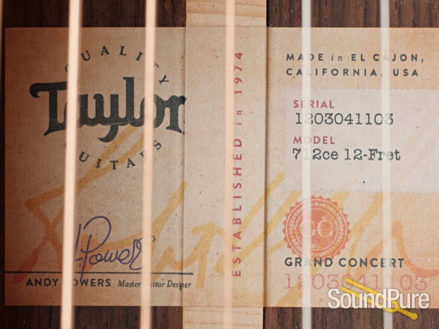 Taylor 712CE Acoustic Guitar #1203041103 - Used — image 2
