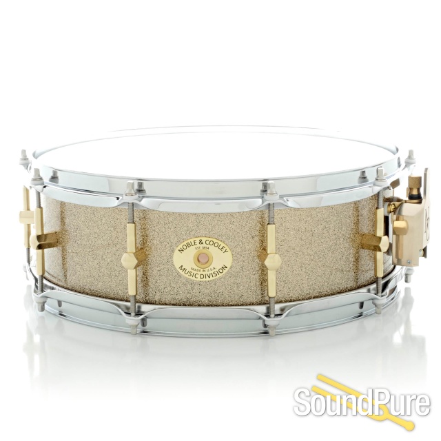 Noble & Cooley 5x14 SS Classic Maple Snare Drum-Gold Sparkle — image 1
