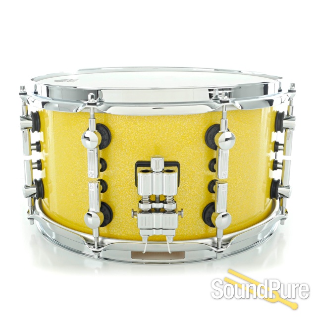 Sonor 7x13 SQ2 Medium Beech Snare Drum Yellow Sparkle — image 2