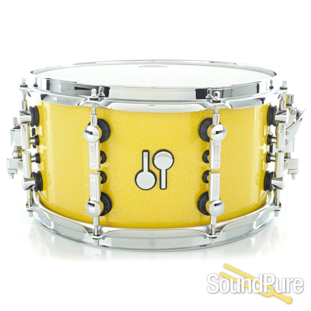 Sonor 7x13 SQ2 Medium Beech Snare Drum Yellow Sparkle — image 1