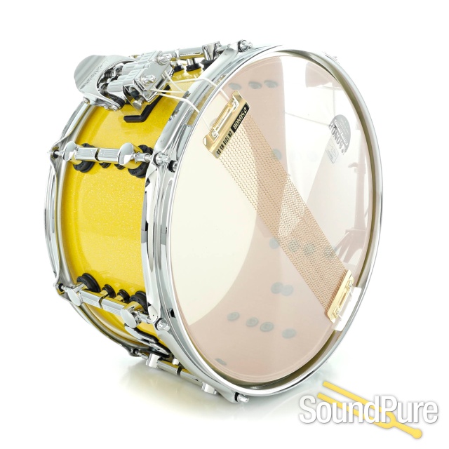 Sonor 7x13 SQ2 Medium Beech Snare Drum Yellow Sparkle — image 3