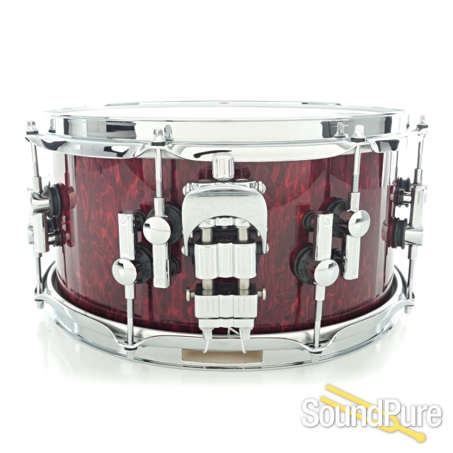 Sonor 6.5x13 SQ2 Vintage Birch Snare Drum- Cherry Birdseye — image 4