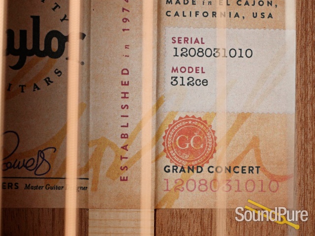 Taylor 312ce Acoustic Guitar #1208031010 - Used — image 2