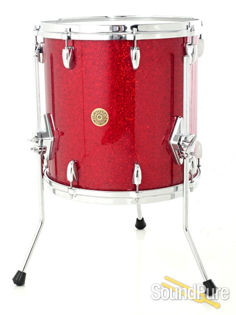Gretsch 3pc USA Custom Drum Set- Red Glass Glitter 12/14/20 — image 4