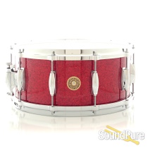 Gretsch 6.5x14 USA Custom Maple Snare Drum Red Glass Glitter Gretsch 6.5x14 USA Custom Maple Snare Drum Red Glass Glitter
