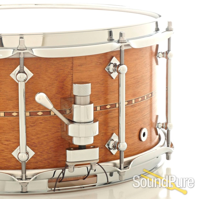 Craviotto 6.5x14 Mahogany Custom Snare Drum with Inlay 30/30 — image 2