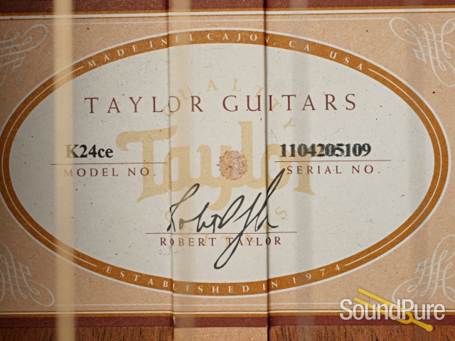 Taylor K24ce Hawaiian Koa Acoustic Guitar #1104205109 - Used — image 2
