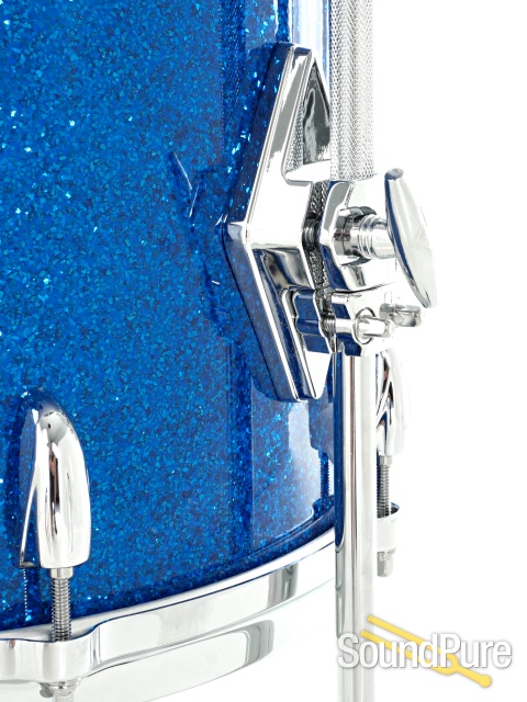 Gretsch 3pc USA Custom Drum Set- Blue Glass Glitter 12/14/20 — image 2