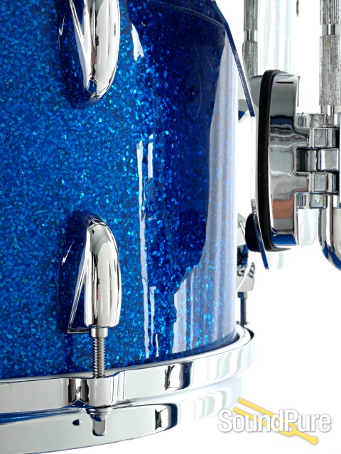 Gretsch 3pc USA Custom Drum Set- Blue Glass Glitter 12/14/20 — image 6