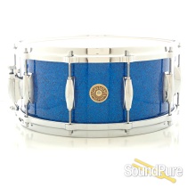 Gretsch 6.5x14 USA Custom Maple Snare Drum Blue Glitter Gretsch 6.5x14 USA Custom Maple Snare Drum Blue Glitter