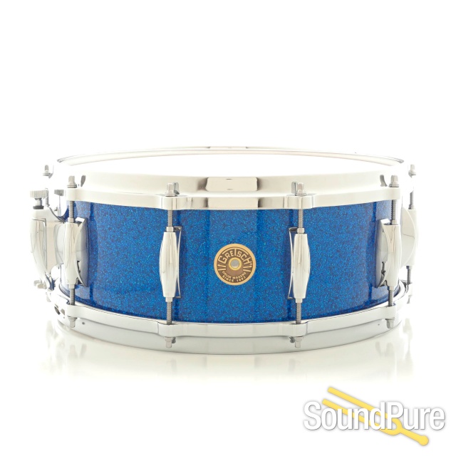 Gretsch 5.5x14 USA Custom Maple Snare Drum Blue Glass