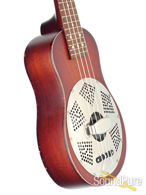 National Resophonic Mahogany Concert Ukulele #17388 - Used — image 3