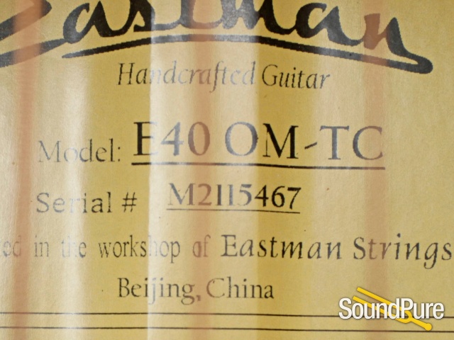 Eastman E40OM-TC Adirondack/Rosewood Acoustic #M2115467 — image 4