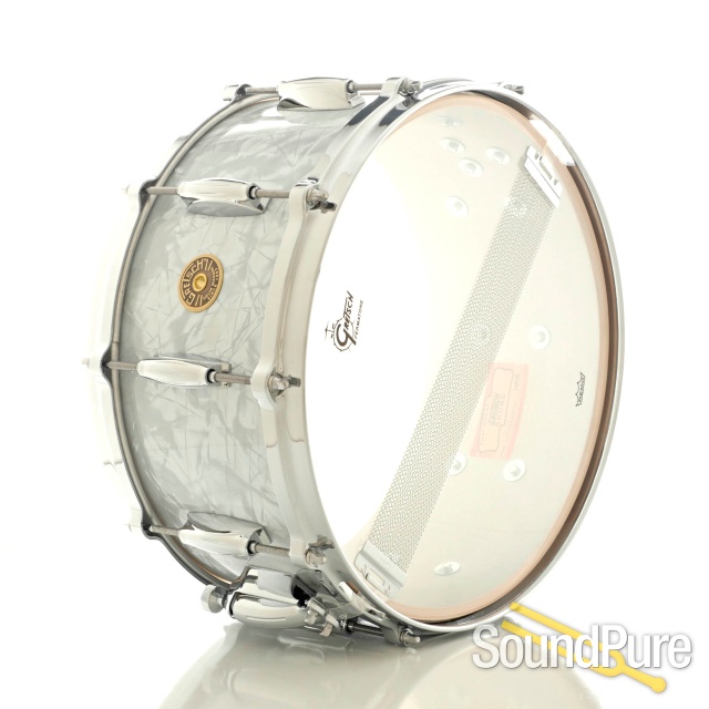 Gretsch 6.5x14 USA Custom Maple Snare Drum 60s Marine Pearl — image 3