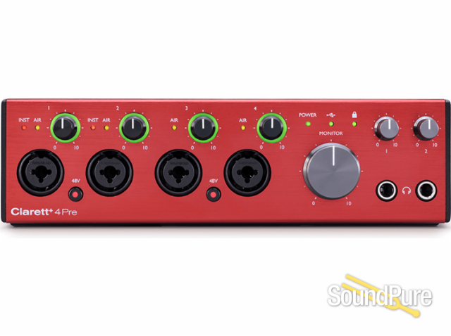 Focusrite Clarett+ 4Pre Multichannel Audio Interface