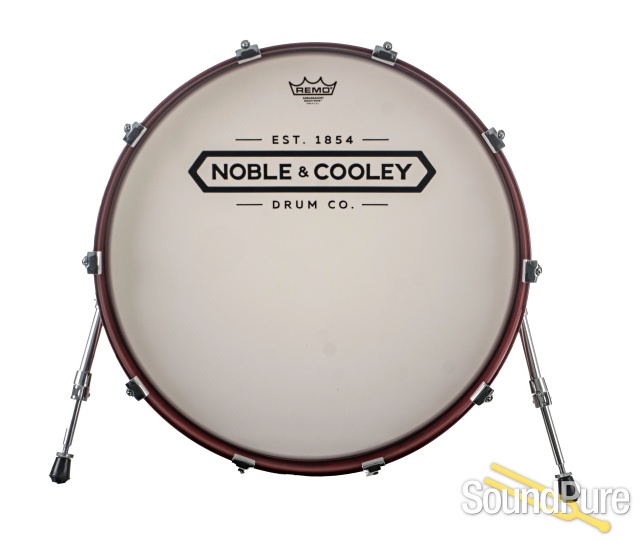 Noble & Cooley 3pc Walnut Ply Drum Set-Translucent Red — image 10