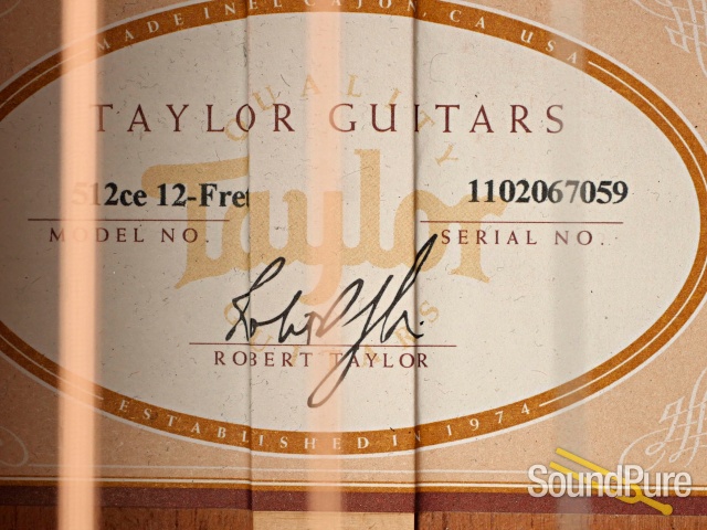 Taylor 512ce Cedar/Mahogany #1102067059 - Used — image 2