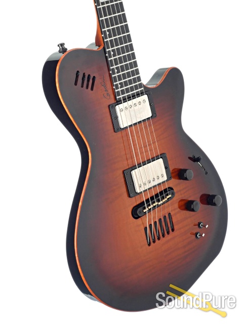 Godin LGX-SA Cognac Burst AAA Electric Guitar #162441 - Used — image 2