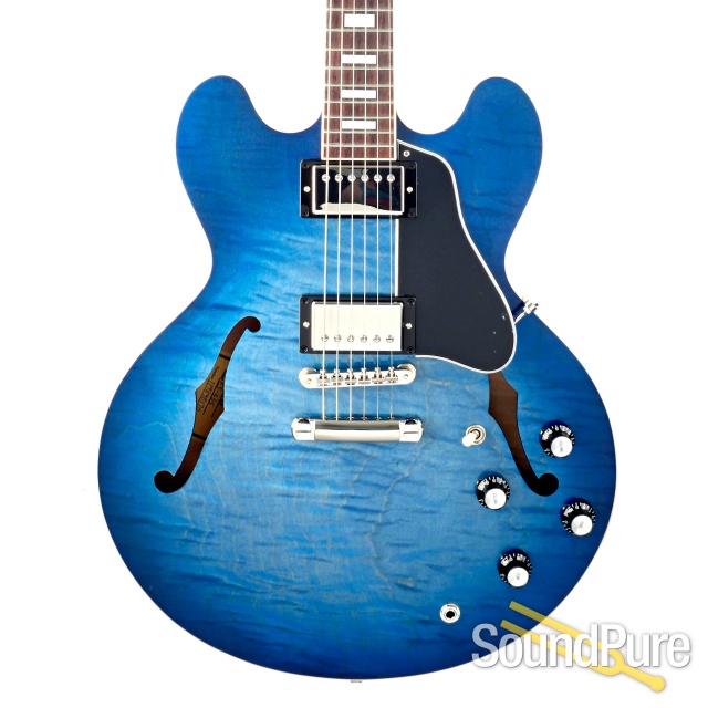 Gibson ES-335 Figured Blue Burst Guitar #119890170 - Used — image 1