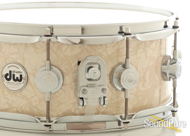 DW 6x14 Collectors Maple Mahogany Snare Drum-Marine Pearl — image 2