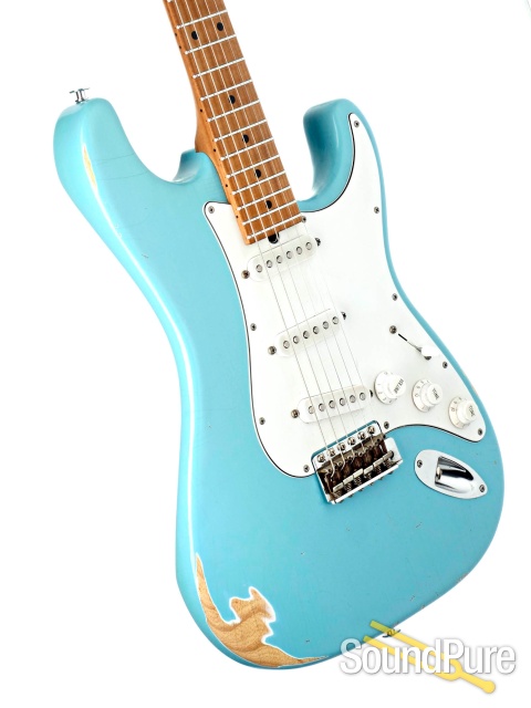 Suhr Custom Classic S Antique Daphne Blue #J52F4H — image 2