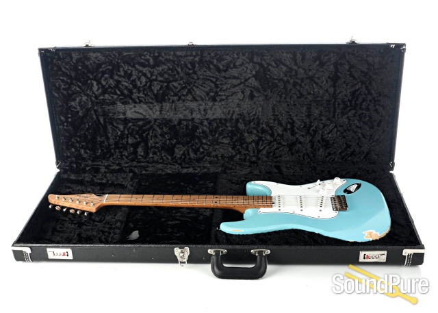 Suhr Custom Classic S Antique Daphne Blue #J52F4H — image 4