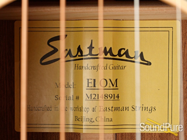 Eastman E1OM Sitka/Sapele Acoustic #M2148914 — image 2