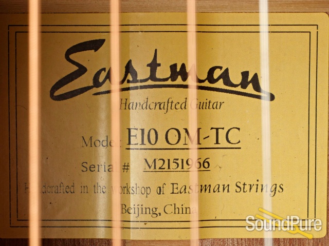 Eastman E10OM-TC Adirondack/Mahogany #M2151966 — image 2