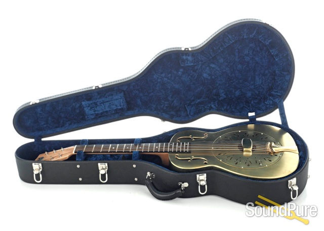 National Raw 14 Fret Brass Resonator Guitar #24375 — image 4