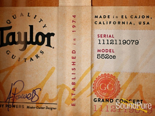 Taylor 552ce V Class Grand Concert Guitar #1112119079 - Used — image 2