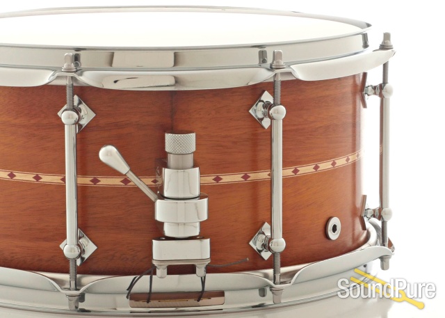 Craviotto 6.5x13 Mahogany w/Inlay Custom Snare Drum BB/BB — image 2