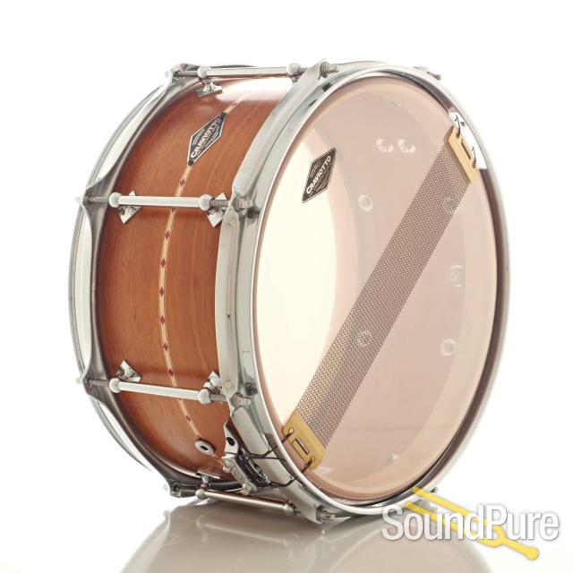 Craviotto 6.5x13 Mahogany w/Inlay Custom Snare Drum BB/BB — image 3