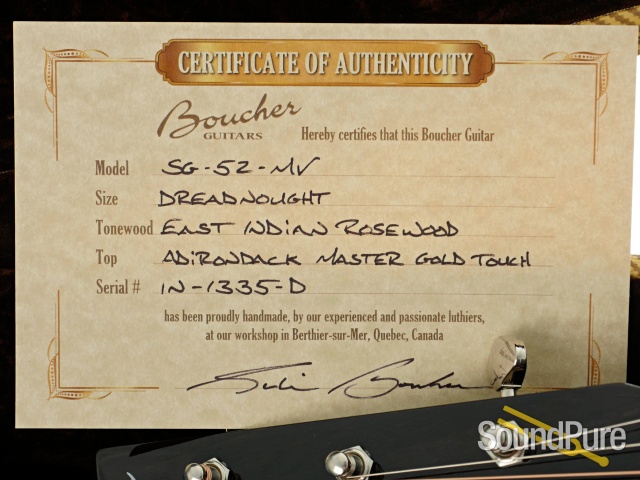 Boucher SG-52-MV Acoustic Guitar #IN-1335D — image 5