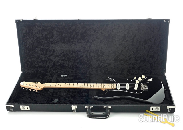 Tuttle Classic S Black Nitro Electric Guitar #748 — image 4