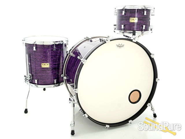 Pork Pie 3pc Maple Custom Drum Set- Purple Oyster Used