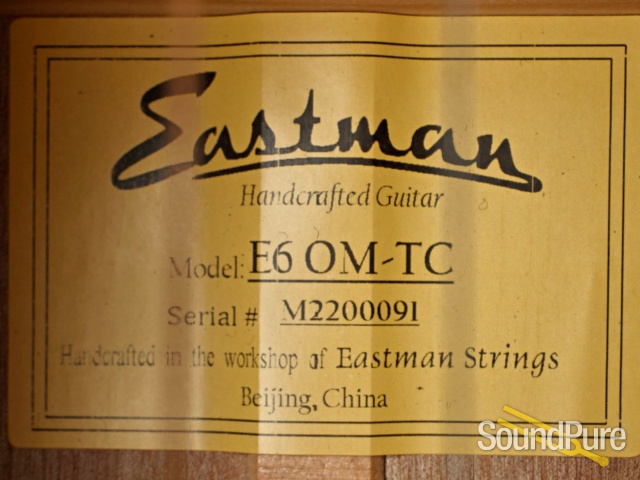 Eastman E6OM-TC Sitka/Mahogany Acoustic Guitar #M2200091 — image 2
