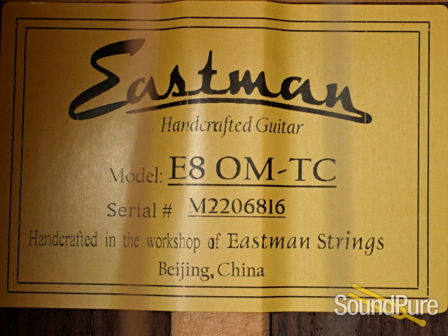 Eastman E8OM-TC Sitka/Rosewood Acoustic #M2206816 — image 2