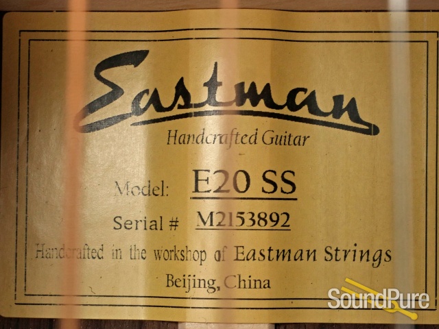 Eastman E20SS Adirondack/Rosewood Acoustic Guitar #M2153892 — image 2