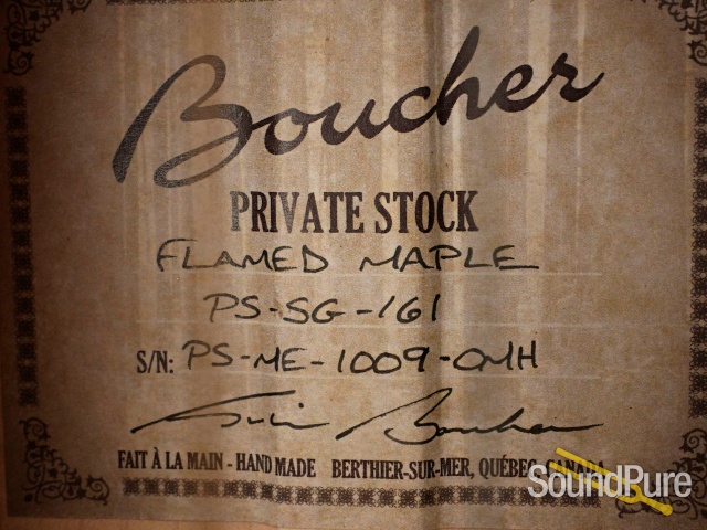 Boucher PS-SG-161 Maple Guitar #PS-ME-1009-OMH - Used — image 2